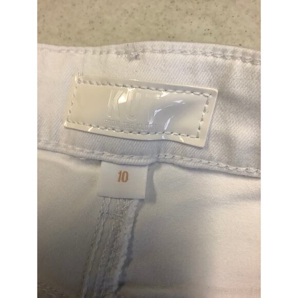 Kut From The Kloth Sz 10 White Charlotte Fab Ab High Rise Wide Leg Jeans O10-12 - Picture 6 of 9